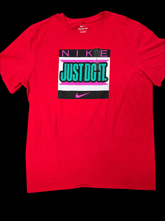 Red just do it mens tee
