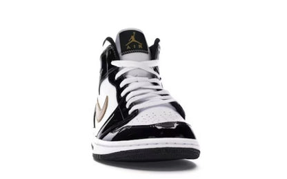 Jordan 1 Mid - Patent Black/Gold