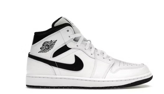 Jordan 1 mid white black