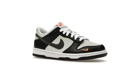 Nike Dunk Low Black Bright Mandarin Mini Swoosh